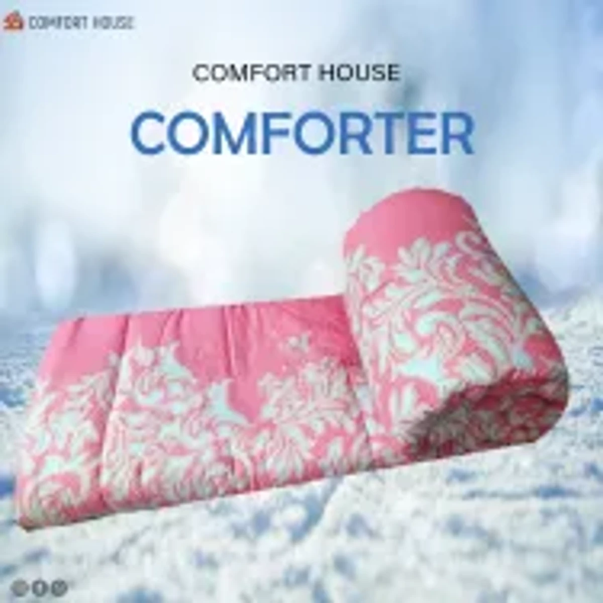 Comforter for Winter King size Exclusive Comforter with full cotton fabric 84*90 inch European cube style (1pcs Box) White , Red , Pink , Blue