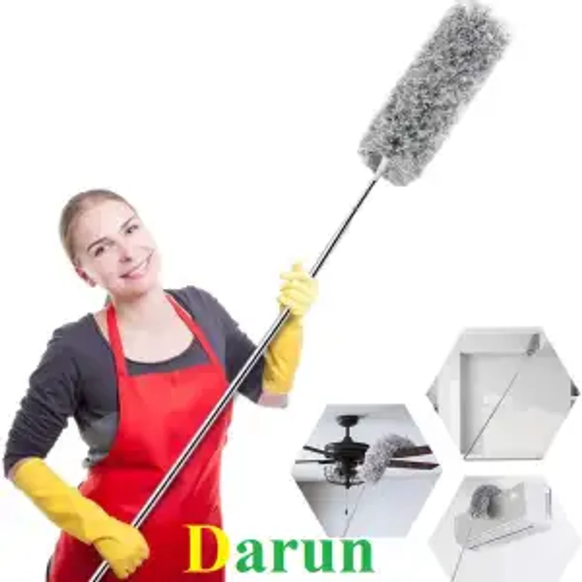 Extendable Flexible Duster for Cleaning Complicated Areas and ceiling fan, Microfiber Duster , Super Long Extendable Dusters
