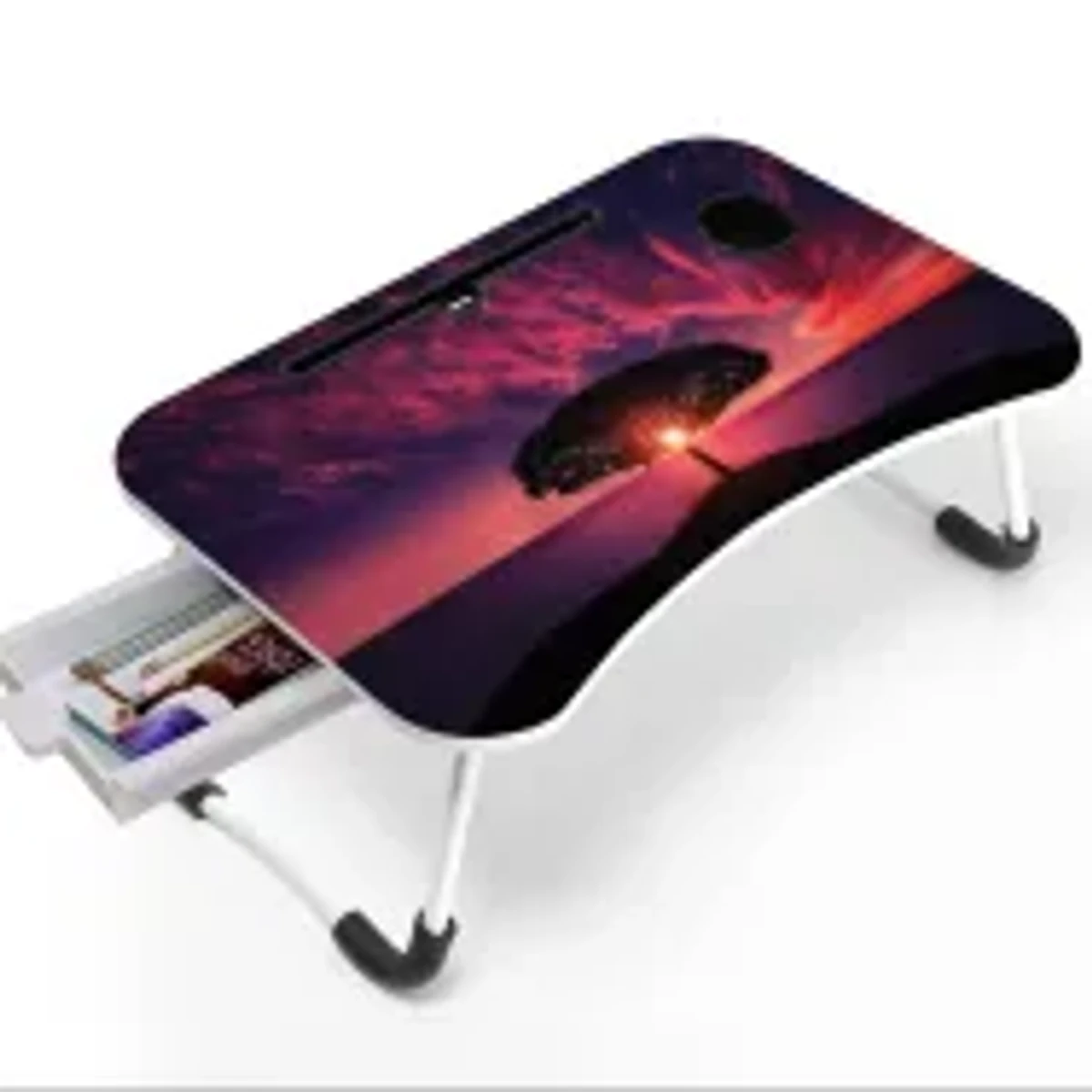 " Multi-function and Removable Stand Folding Computer Laptop Desk Small Bed Desk Simple Dormitory Lazy Table Bed with Laptop Table with Holder Slot Portable Table Stand for Laptop Tablet Reading Table - cloth stand"